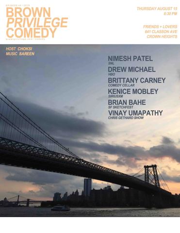 Brown Privilege Comedy 44 poster
